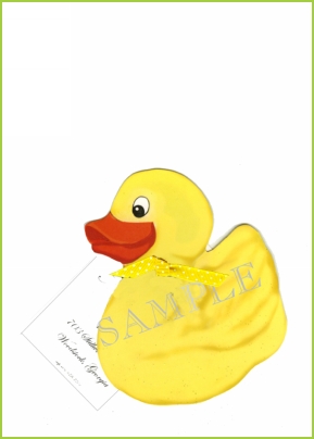 Rubber Ducky ribbon tag